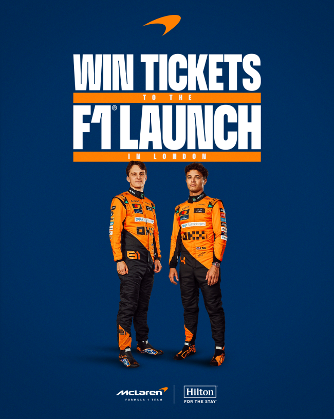 Win tickets to the F1 launch in London